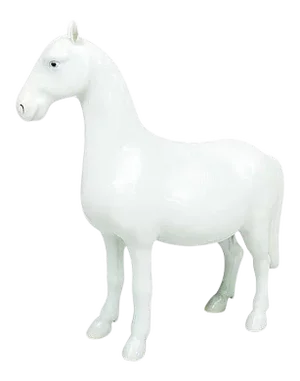 Large 19th Century Chinese Blanc de Chine Porcelain Figure of a Horse