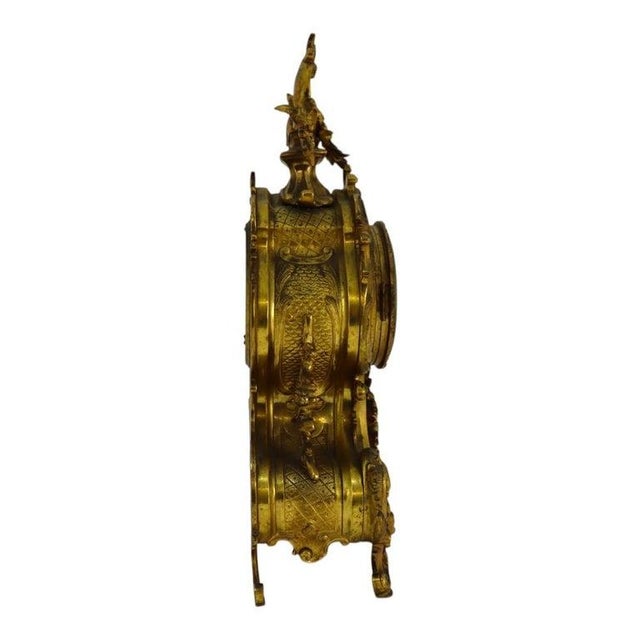Seth Thomas Louis XIV Style Gilt Bronze Open Escapement Mantle Clock C1900 For Sale - Image 16 of 17