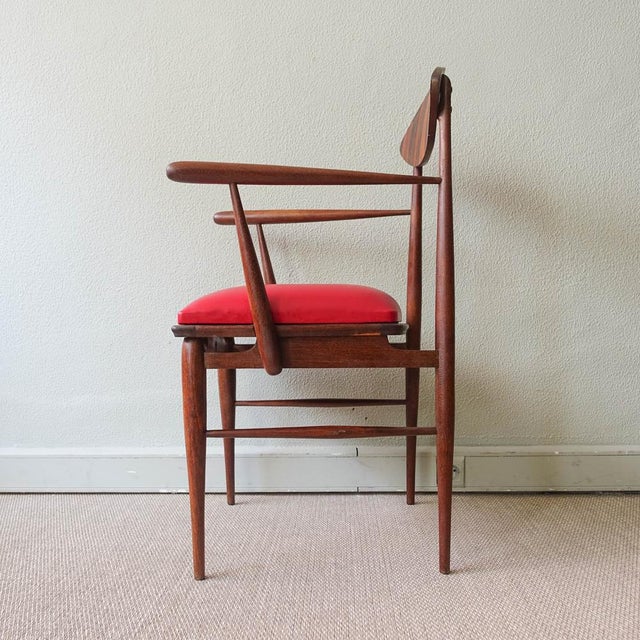 Set of Vintage Portuguese Armchairs in Sucupira Wood, 1950s For Sale - Image 12 of 18