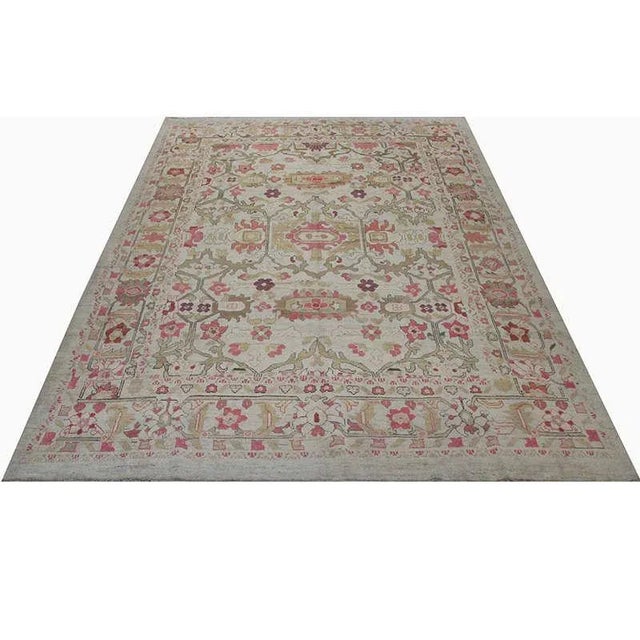 ACTUAL SIZE: 11’10” x 16’8″ PRIMARY COLOR: Light Blue / Ivory AGE: New (It's made in the 1990s and never been used)...