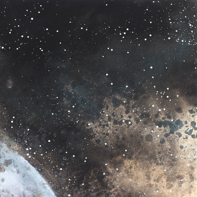 Pop Art Faraway - Large Outer Space Inspired Painting on Canvas Original Artwork by Charlotte Elizabeth For Sale - Image 3 of 9