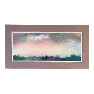 Original Aleah Koury Pastel Mixed Media Artwork 44"x23" Triple Matted For Sale