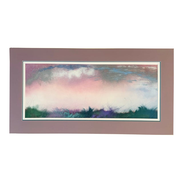 Original Aleah Koury Pastel Mixed Media Artwork 44"x23" Triple Matted For Sale