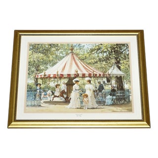 Alan Maley, Summer Carousel Print, Framed For Sale
