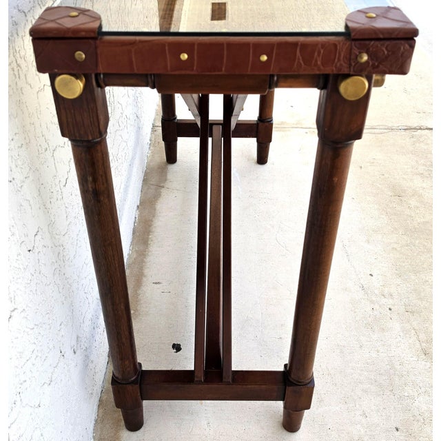 Wood Bauer International Stiles Serengeti Campaign Buffet Console Table For Sale - Image 7 of 12
