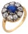 Late 19th Century Victorian Gia 1.10 Carat No Heat Sapphire Diamond 18k Yellow Gold Ring, , Size 7. 25 For Sale