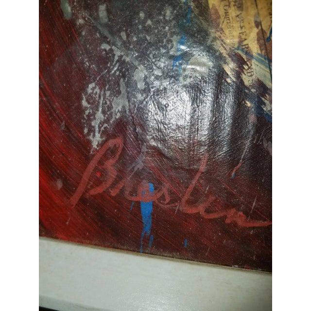 1960s Mid 20th Century Mixed-Media Collage, Framed For Sale - Image 5 of 6