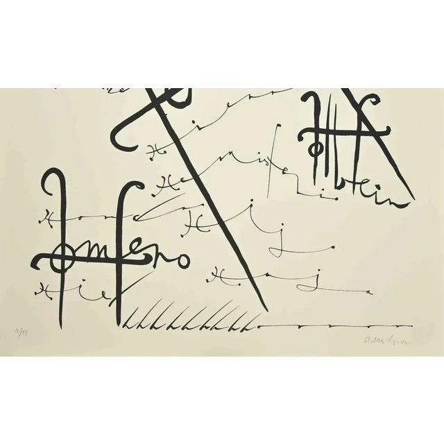 Letter H from the Alphabet series is a lithograph realized by Rafael Alberti in 1972. Hand-signed. Numbered. Edition,...