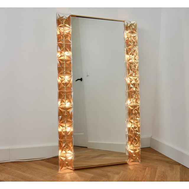 Mid-Century Modern Large Illuminated Crystal Mirror from Kinkeldey, 1970s For Sale - Image 3 of 18