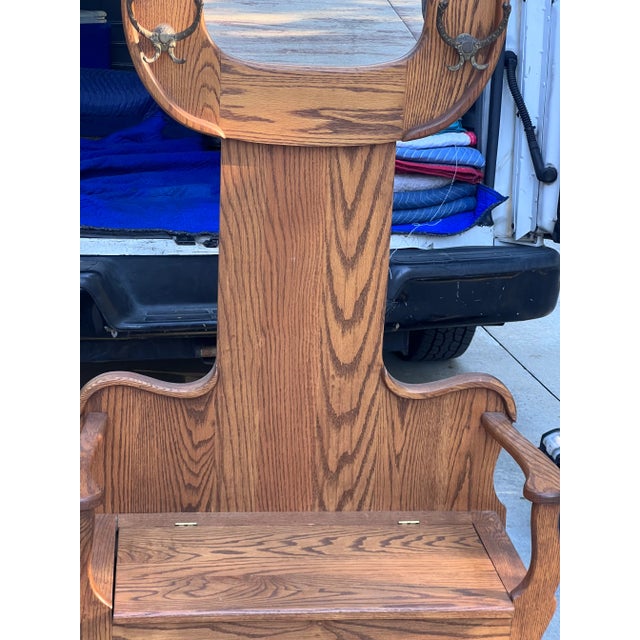 Vintage Wooden Hall Tree Chairish