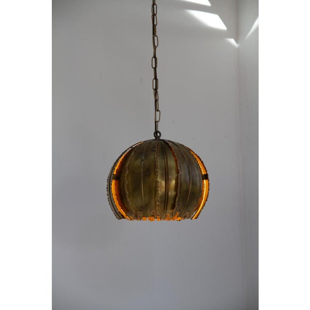 Danish Brass Poppy Pendant by Svend Aage Holm Sørensen, 1970s For Sale - Image 4 of 18