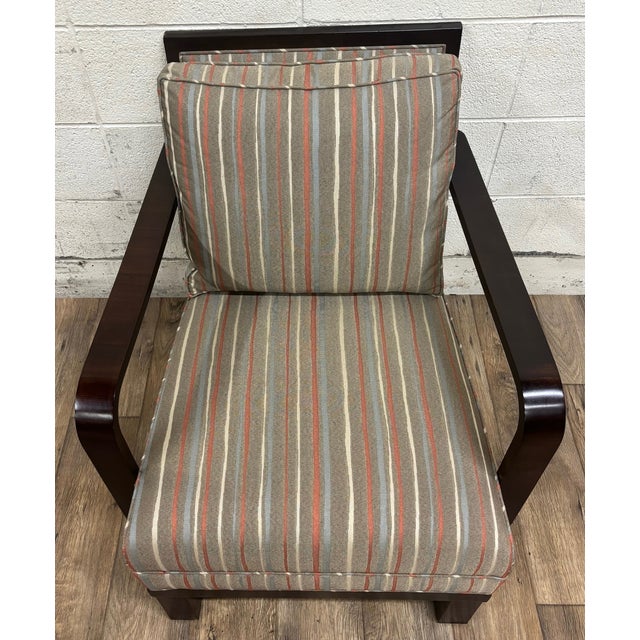 Hickory Chair Furniture Company Hickory Chair Art Deco Style Accent Chair Club Chair Lounge Chair Armchair For Sale - Image 4 of 10