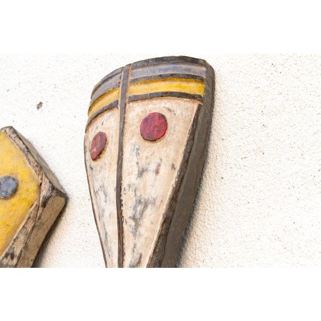 African Pair of African Bwa Sun & Serpent Tall Totem For Sale - Image 3 of 11