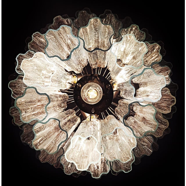 Large Three-Tier Murano Glass Tube Chandelier, 1990s For Sale - Image 8 of 15