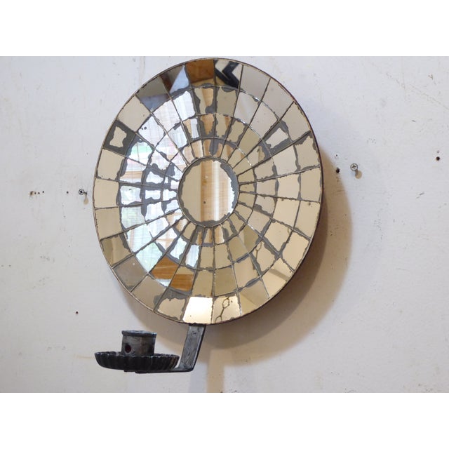American Vintage American Mirror Back Sconce For Sale - Image 3 of 4