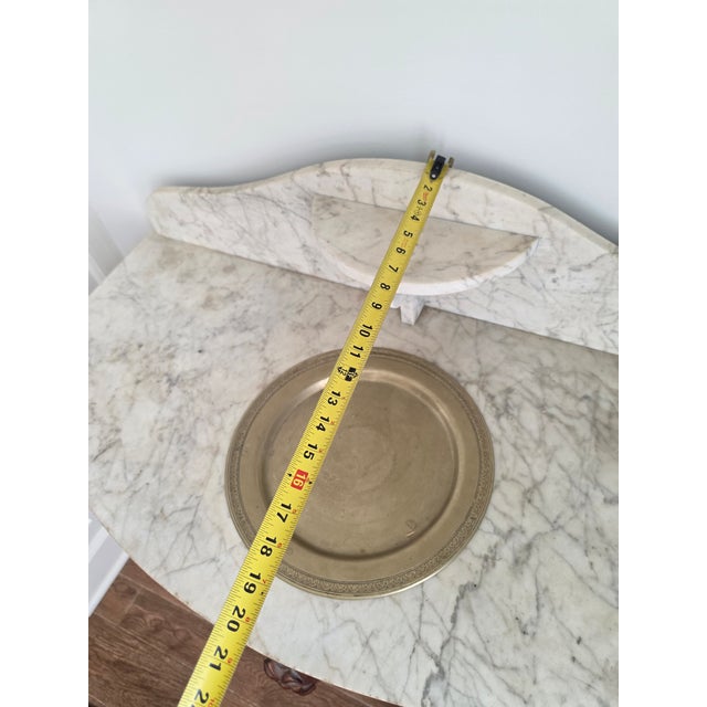 White Antique Mahogany and Marble Wash Stand For Sale - Image 8 of 9