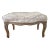 Rose Tarlow Louis XV Ottoman in Gilt Silver Leaf For Sale