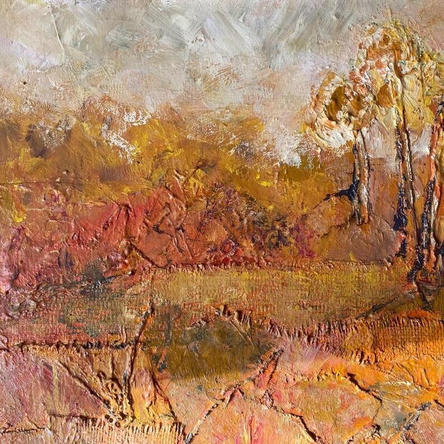 1970 original abstract expressionist landscape by the late British-American artist Barbara Clinkston (1931–2022). Titled...