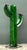 Green Vintage Torched Metal Cut Cactus For Sale - Image 8 of 12