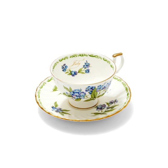 Sourced: Calabasas A delightful vintage bone china teacup and saucer from Hudson & Middleton's beloved "Flower of the...