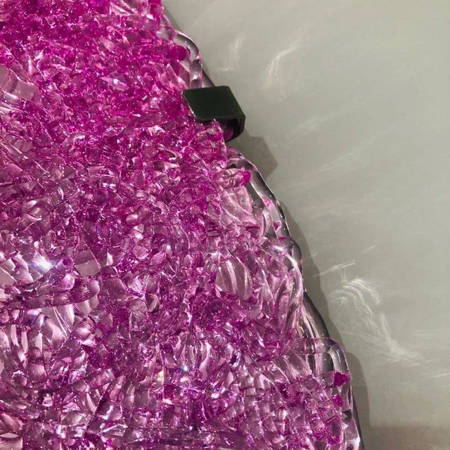 Plastic Italian Circular Pink Polycarbonate Wall Lamp by Jacopo Foggini For Sale - Image 7 of 13