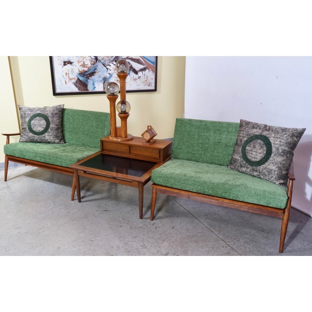 Wood 1960s Mid Century Modern Walnut Sectional Sofa by Tell City Chair Company For Sale - Image 7 of 13