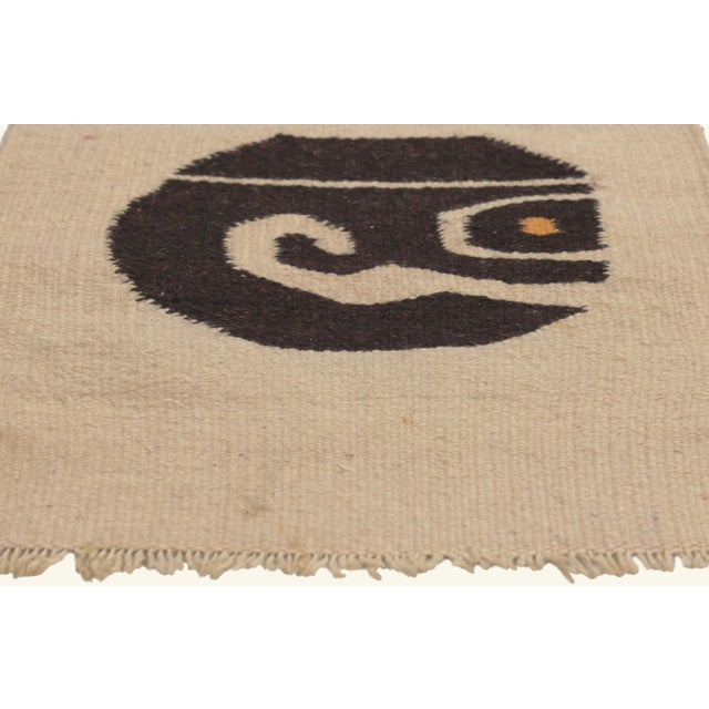 Vintage Mexican Zapotec Rug, 01'02 X 01'06 For Sale - Image 4 of 10