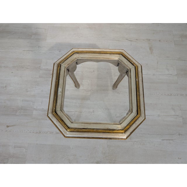 Wooden Coffee Table with Glass Top For Sale - Image 12 of 15