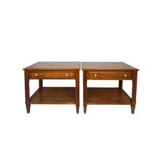 Kindel Furniture Regency Nightstands in Belvedere Finish-A Pair For Sale