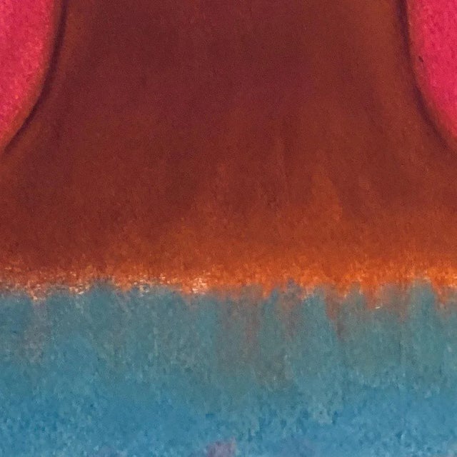 Ruby Red 2020 “Lupita” Contemporary Expressionist Pastel Portrait Drawing on Paper by Maria Grazia Facciolà For Sale - Image 8 of 10