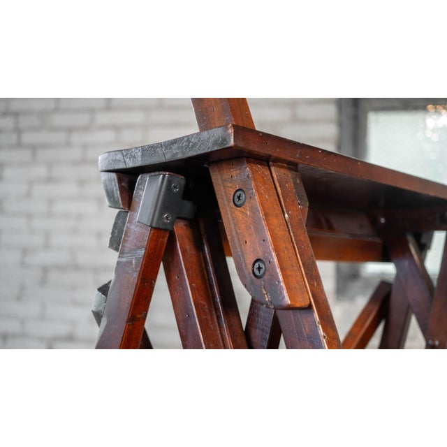 Restoration Hardware Arts and Crafts Folding Library Ladder Shelf For Sale - Image 12 of 15