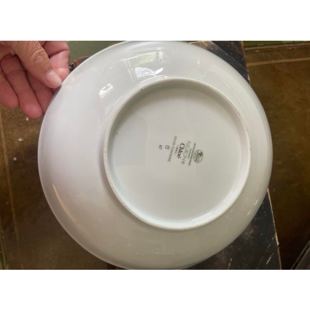 Art Deco Late 20th Century Chloe Paris Fleuron Pink 9” Bowl Hutschenreuther Germany For Sale - Image 3 of 7