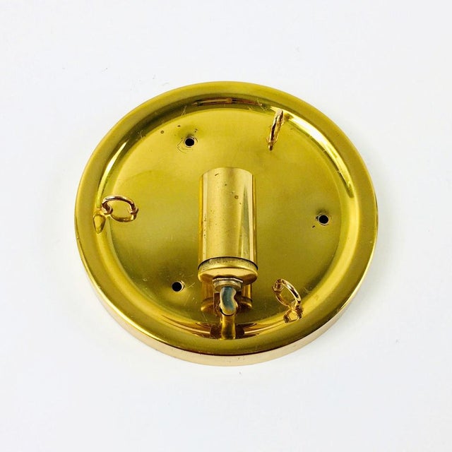 Crystal & Gilt Brass Flush Mount from Palwa, Germany, 1970s For Sale - Image 9 of 13