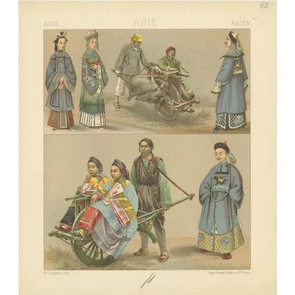 Racinet, Asian Costumes, 1880, Paper For Sale - Image 5 of 5