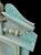 Wood ​Vintage Repurposed Architectural Clock Case Pale Seafoam Blue Curiosity Trinket Cabinet Wall Shelf For Sale - Image 7 of 12