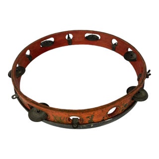 Millereau Paris Antique French Tambourine Tambour De Basque 12in C1879-1911 For Sale
