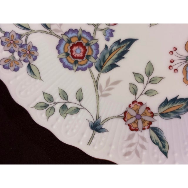 English Floral Dinner Plate in the Buckingham Pattern From Andrea by Sadek For Sale - Image 3 of 8