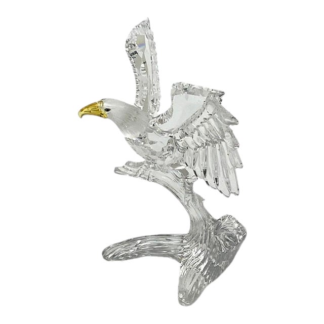 Swarovski Crystal Bald Eagle Figurine (#248003 - Mint Condition With Original Inner and Outer Boxes, Retired) For Sale