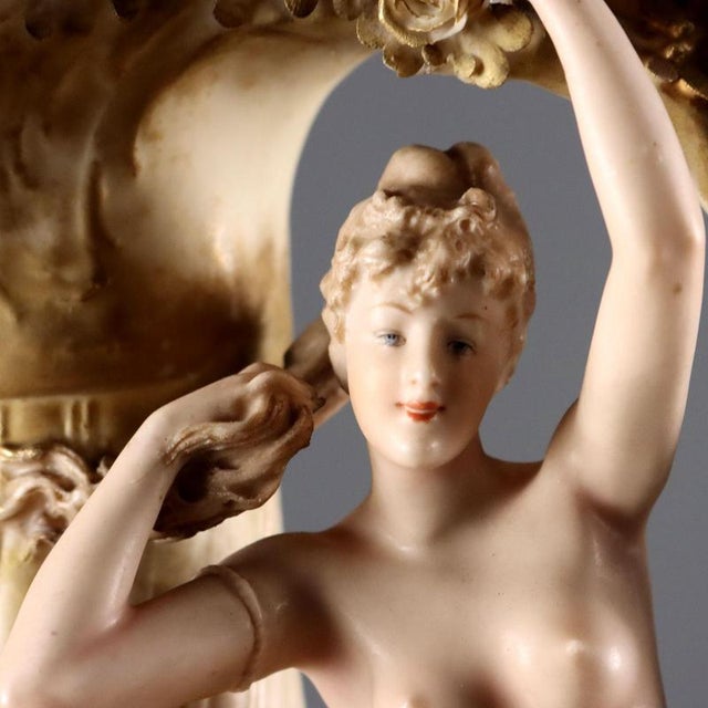 Amphora-Shaped Vase in Porcelain from Teplitz For Sale - Image 3 of 14