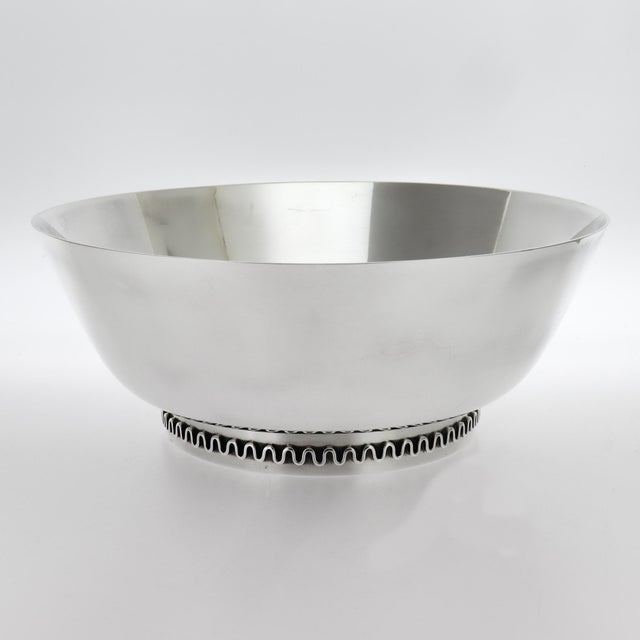 Metal Vintage Sigvard Bernadotte Georg Jensen Modernist Sterling Silver Bowl No. 904 For Sale - Image 7 of 15