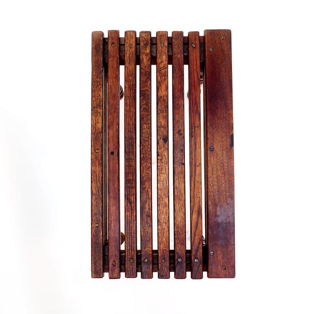 19th Century Antique Slatted Luggage Rack For Sale - Image 3 of 12