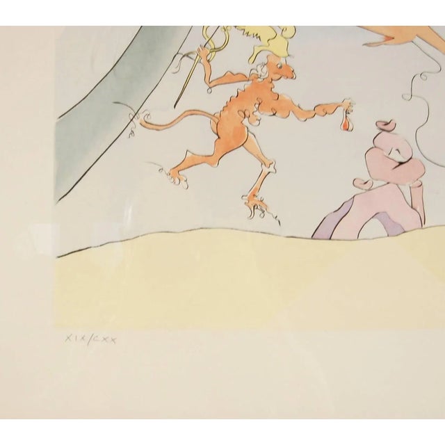 (Julius) Lars Hoftrup Salvador Dalí­, l' Elephant et le Singe de Jupiter, from the suite, Le Bestiaire de La Fontaine For Sale - Image 4 of 5