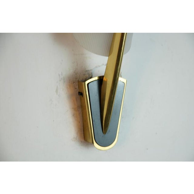 Mid-Century Brass and Acrylic Glass Wall Lamps, Italy, 1960s, Set of 2 For Sale - Image 8 of 11