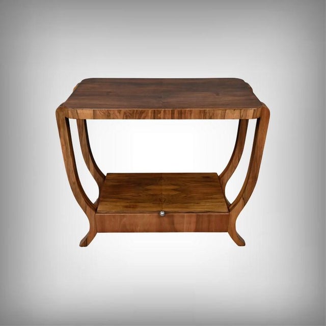 Art Deco Style Walnut Veneer Console Table, 20th Century For Sale - Image 15 of 15