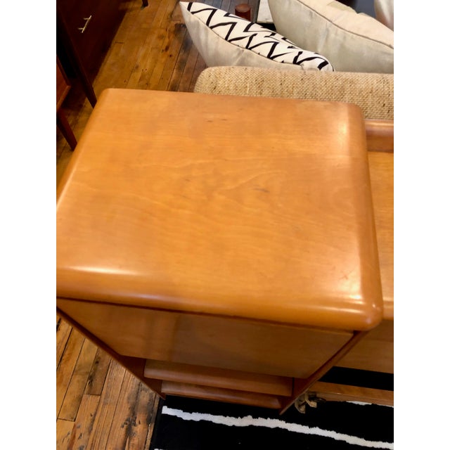 Mid Century Heywood Wakefield Full Size Headboard W Attached Nightstands Chairish