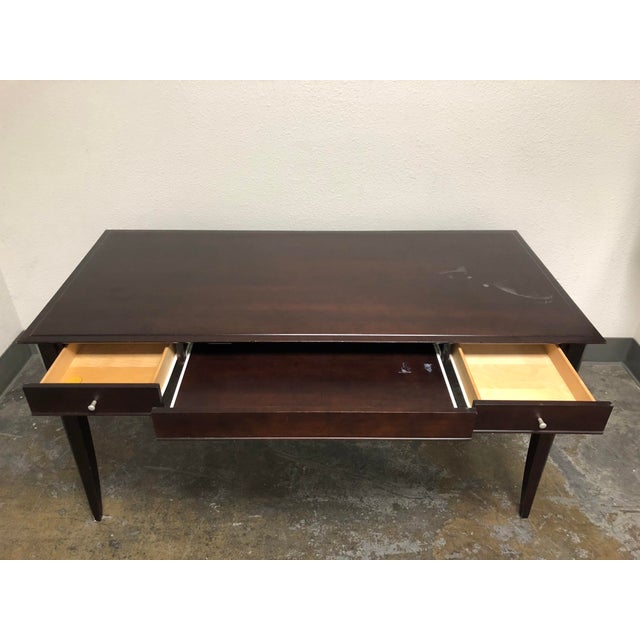 Baronet Contemporary Wood Desk | Chairish