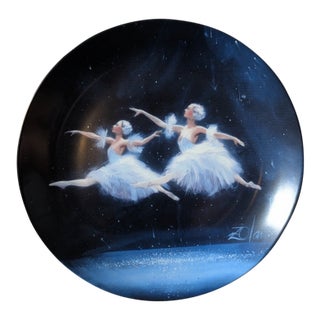 1980s Dance of the Snowflakes Donald Zolan Ceramic Plate For Sale