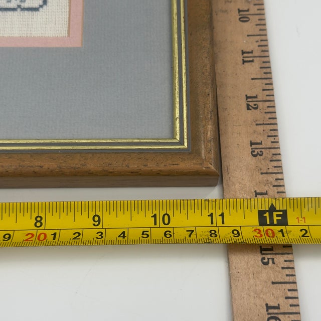 Vintage British Hand-Stitched Needlepoint Sampler “Old Friendships Are the Dearest” For Sale - Image 9 of 9