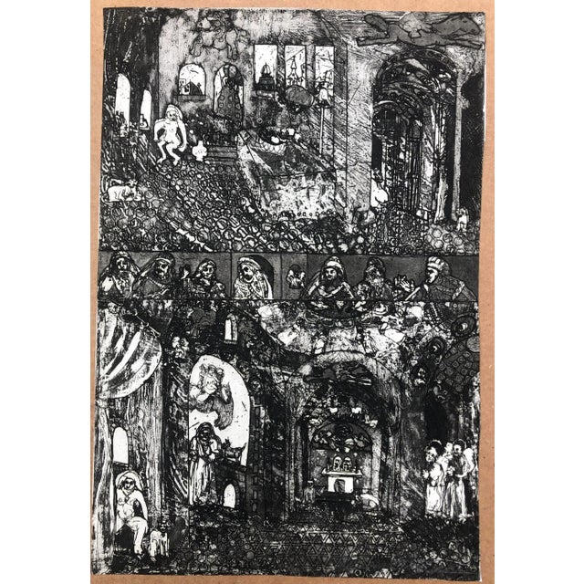 Modern etching by Atlanta artist Adrienne Anderson (1949-2020). Anderson earned her MFA from University of Georgia and...