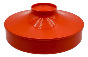 Vintage Space Age UFO Jar in Orange Plastic by Luigi Massoni for Guzzini, 1960s